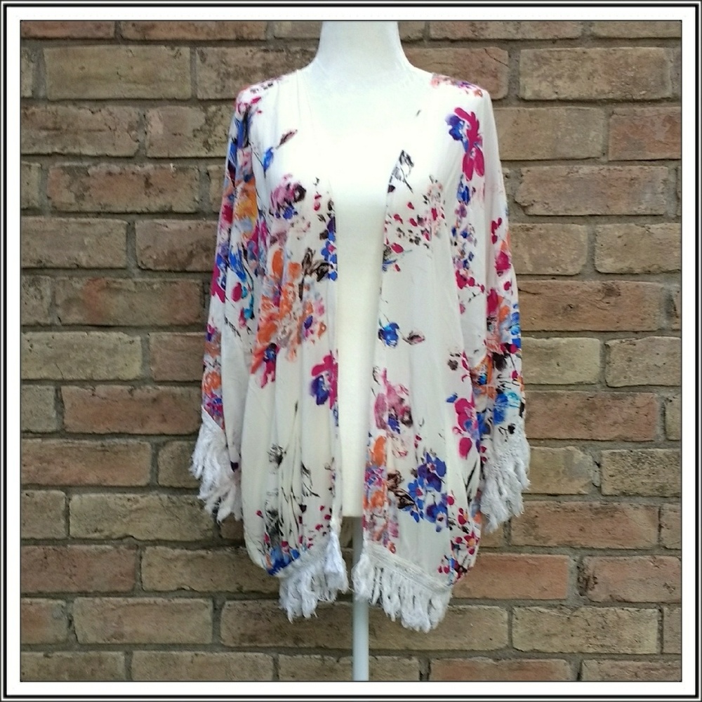 Beautiful Fringed Kimono Cardigan